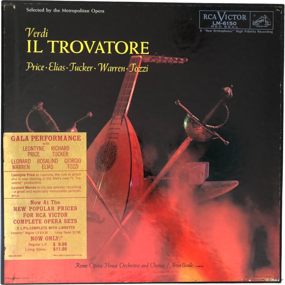 Giuseppe Verdi - Il Trovatore 1960 - 3x Vinyl Record Opera RCA Victor Red Seal